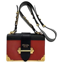 Bolso de hombro mini Cahier de Prada Roja