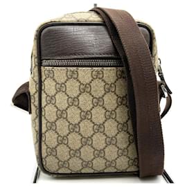 Gucci-Gucci GG Supreme Shoulder Bag-Brown
