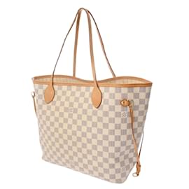 Louis Vuitton-Louis Vuitton Damier Azur Neverfull MM Handbag-White