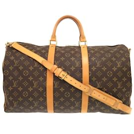 Louis Vuitton-Louis Vuitton Keepall Bandouliere 50 Monogram Bag-Brown,Monogram
