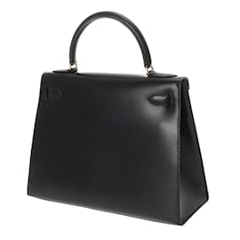 Hermès-Sac à main Hermes Kelly 28-Noir