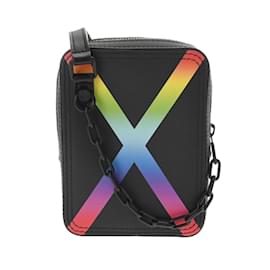 Louis Vuitton-Louis Vuitton Taiga Rainbow Danup Noir/Rainbow Shoulder Bag-Black,Eggshell