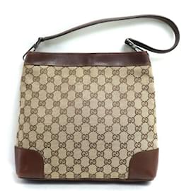 Gucci-Gucci GG Canvas Shoulder Bag-Brown