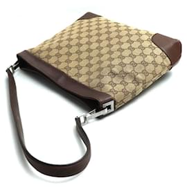 Gucci-Gucci GG Canvas Shoulder Bag-Brown