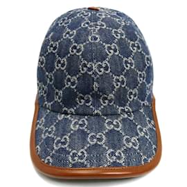 Gucci-Gucci GG Denim Baseball Cap-Blue