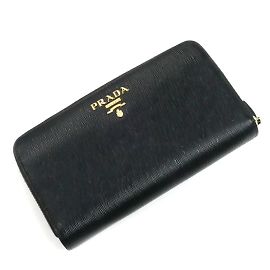 Prada Long Wallet (Bi-Fold) Black Other