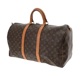 Louis Vuitton-Louis Vuitton Monogram Keepall 50 Boston Bag-Brown