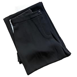 Chanel-Chanel Wide Pants, Women, Size 36, New-Black