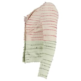 Isabel Marant-Isabel Marant Étoile Striped Tweed Glenn Jacket in Cream Cotton-White,Cream