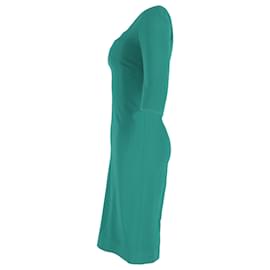 Dolce & Gabbana-Dolce & Gabbana Midi Dress in Green Wool-Green