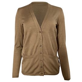 Cardigan V-neck Saint Laurent en cachemire beige Beige