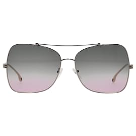 Etro- Etro Sunglasses ET119S Aviator Sunglasses in Grey and Pink Metal-Grey