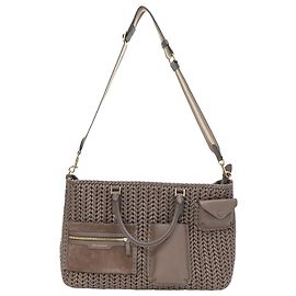Bolsa tote trançada Pocket Neeson em couro marrom Anya Hindmarch Marrom Vermelho
