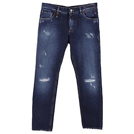 Jeans slim strappati Dolce & Gabbana in cotone blu Blu