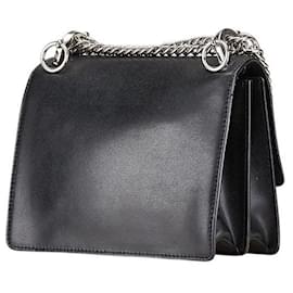 Fendi-Sac à bandoulière en cuir Fendi Kan I Small avec chaîne-Noir