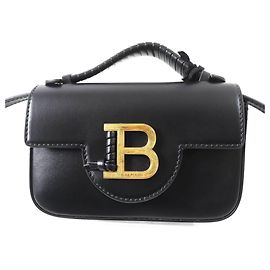 Balmain BBuzz Mini Leather Handbag Black