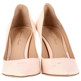Gianvito Rossi-Gianvito Rossi Gianvito 85 Pumps in Cream Patent Leather-Brown,Red