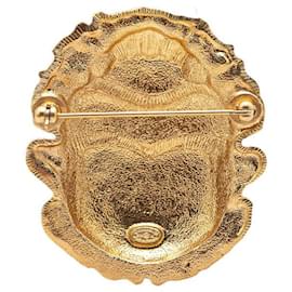 Chanel-Chanel Coco Mark Ladybug Scarab Brooch Gold-Golden,Metallic