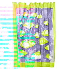 Hermès-Hermes Lotus Leaf Cotton Shawl-Green
