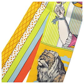 Hermès-Hermes Silk Scarf Grand Theatre Nouveau-Yellow