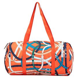 Hermès Hermes Silk Duffel Bag Orange Multicolor Orange