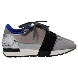Tênis Balenciaga Race Runner Marble em camurça cinza Cinza