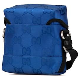 Gucci-Gucci Nylon Messenger Shoulder Bag 643858-Blue