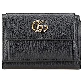 Gucci-Gucci GG Marmont Leather Compact Wallet-Black
