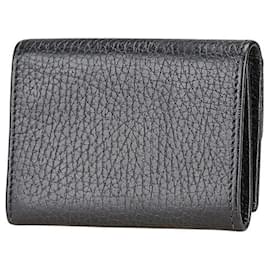 Gucci-Gucci GG Marmont Leather Compact Wallet-Black