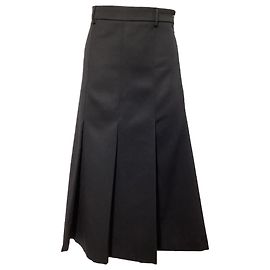 Falda midi plisada Ami en lana negra Negro