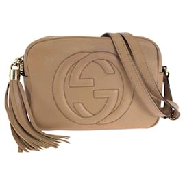 Gucci-Gucci Leather Interlocking Soho Tassel Shoulder Bag-Black