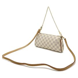 Louis Vuitton-Louis Vuitton Damier Azur Eva Pochette N55214-Brown,Beige