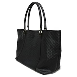 Gucci-Gucci GG Shima Leather Tote Bag 449647-Black