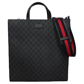 Gucci-Gucci Web Stripe Tote Bag 495559 K5IAN-Black