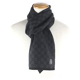 Louis Vuitton-Louis Vuitton Wool Scarf M70028-Black