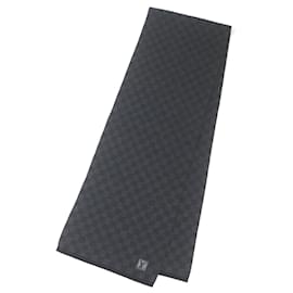 Louis Vuitton-Louis Vuitton Wool Scarf M70028-Black