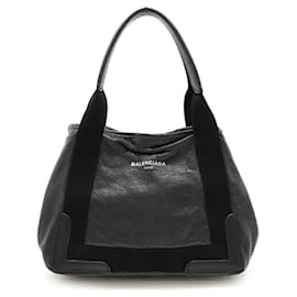 Balenciaga-Sac cabas logo en cuir Balenciaga petit-Noir