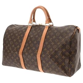 Louis Vuitton-Louis Vuitton Monogram Keepall 50 Boston Bag-Brown