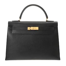 Hermès-Hermes Kelly 32 Handbag-Black