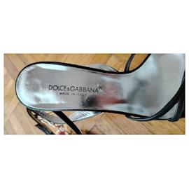 Dolce & Gabbana-DOLCE & GABBANA LEATHER SANDAL.-Black