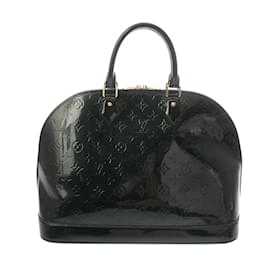 Louis Vuitton-Louis Vuitton Monogram Vernis Alma GM Handbag-Blue
