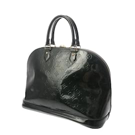 Louis Vuitton-Louis Vuitton Monogram Vernis Alma GM Handbag-Blue
