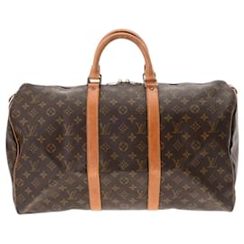 Louis Vuitton-Louis Vuitton Monogram Keepall 50 Boston Bag-Brown