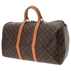 Louis Vuitton-Louis Vuitton Monogram Keepall 50 Boston Bag-Brown