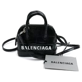 Balenciaga-Sac à main mini à épaule Balenciaga Ville Top-Noir