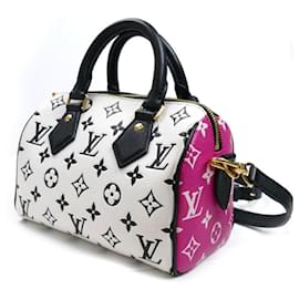 Louis Vuitton-Louis Vuitton Speedy Bandouliere 20 Boston Bag-Black,Pink,White