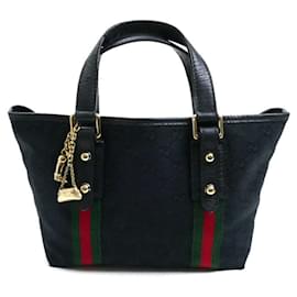 Gucci-Gucci Sherry Line Mini Tote Bag-Black