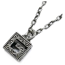 Gucci-GUCCI Silver 925 G Cube Necklace-Other