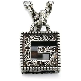 Gucci-GUCCI Silver 925 G Cube Necklace-Other