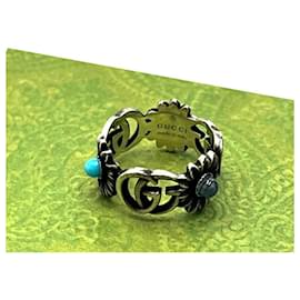 Gucci-Gucci Double G Mother of Pearl Ring-Silvery